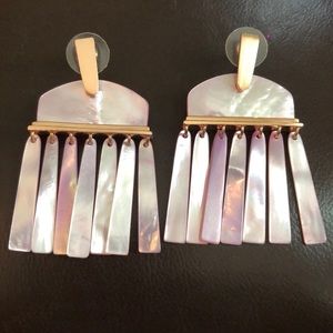 Kendra Scott layne statement earrings pink pearl